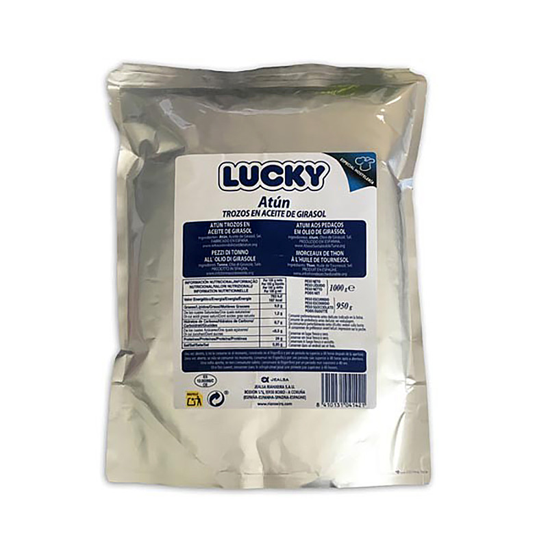 ATÚN EN ACEITE DE GIRASOL( Lucky ) bolsa 16/1Kg